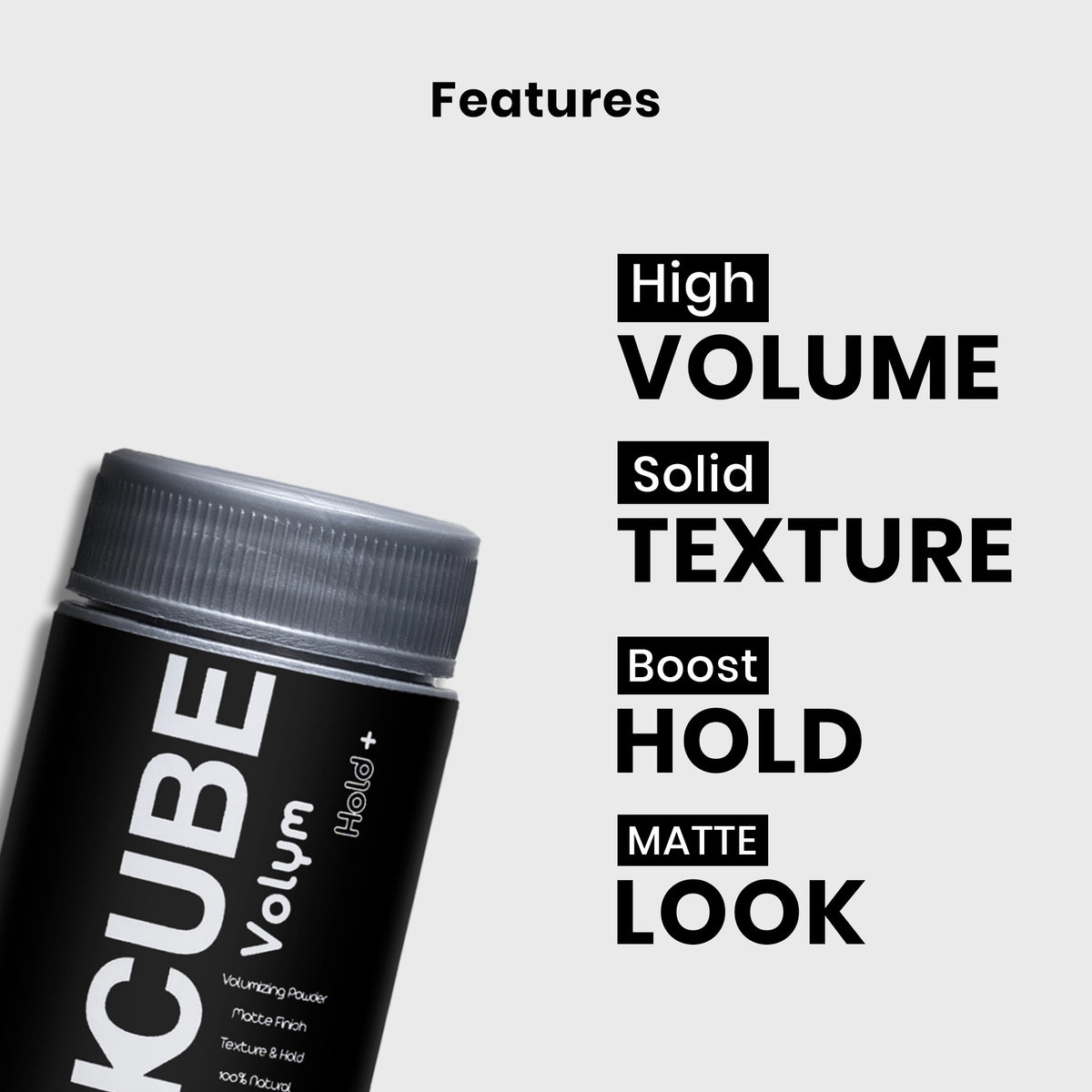 KCUBE Hair Volumizing Powder Features – Volume, Texture, Matte Finish & Workable Hold in Pakistan